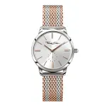 THOMAS SABO WA0273 Elegant Thomas Sabo watch featuring a silver face, rose gold accents, and a two-tone mesh strap.